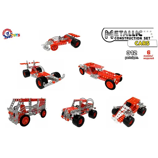 Детский Конструктор металлический "Авто" ТехноК 3855TXK, 312 деталей - фото 5