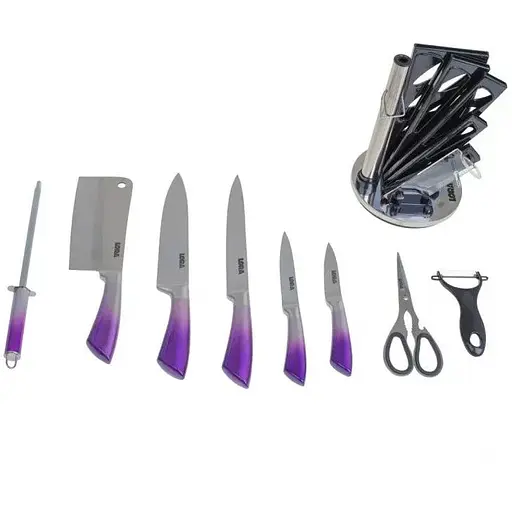 Набір ножів із підставкою 9 шт. Violet (NS43SETKN) - фото 5