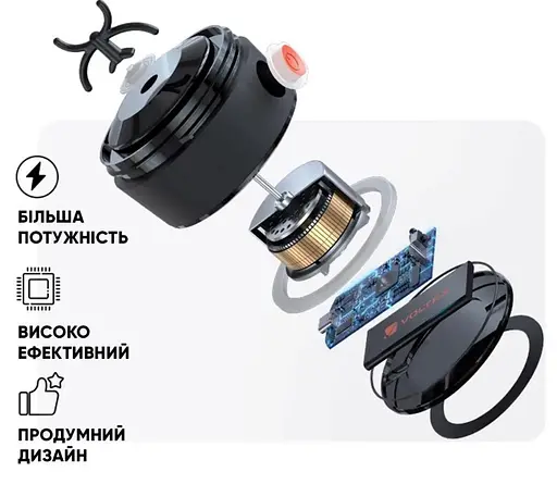 Шейкер спортивний електричний VOLTRX Gallium 600 мл Tritan Red (Gallium_Red) - фото 9