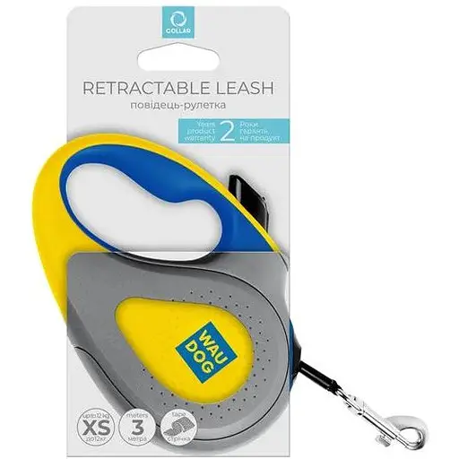 Повідець-рулетка для собак Waudog R-leash, малюнок "Colors of freedom", XS, до 12 кг, 3 м, світловідбивна стрічка - фото 5