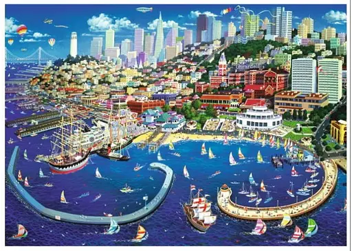 Пазл Trefl Затока Сан-Франциско США 2000 ел. (27107) - фото 2