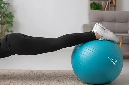 М'яч для фітнесу (фітбол) PowerPlay 4001 Ø65 cm Gymball М'ятний + помпа (PP_4001_65_Mint) - фото 7