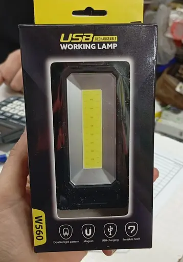 Компактный рабочий фонарь W560 аккумуляторный с USB зарядкой магнитным креплением и крюком - фото 8