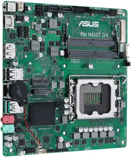 Материнская плата ASUS PRO H610T D4-CSM (PRO H610T D4-CSM) (Socket 1700, Intel H610, Mini-ITX) - фото 2
