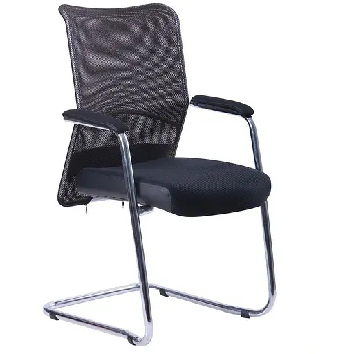 Кресло Аэро CF хром сиденье Сетка черная, Неаполь N-20/спинка Сетка салатовая