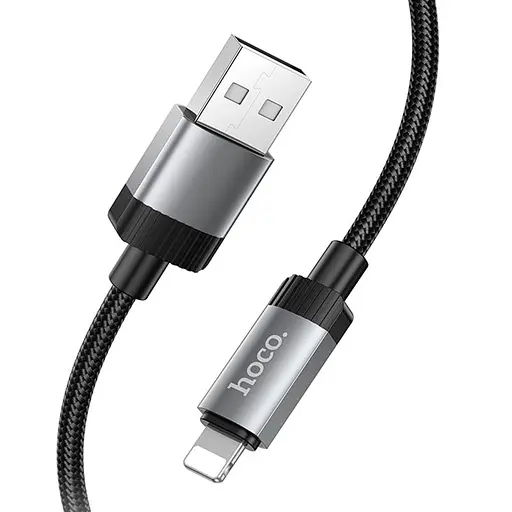 Дата кабель Hoco X117 Star USB to Lightning 2.4A (1m) Black - фото 3