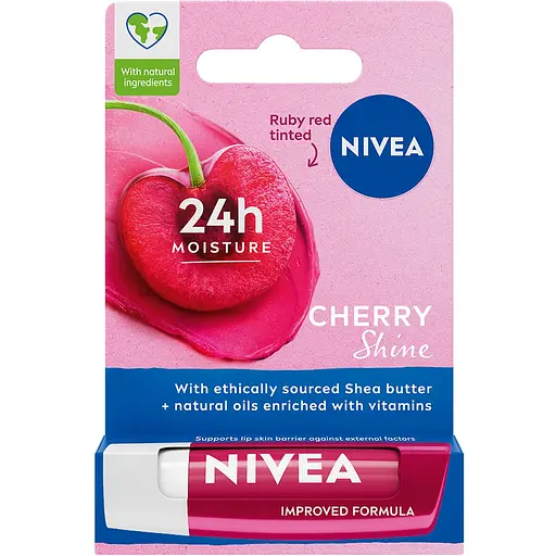Уцінка. Бальзам-догляд для губ Nivea Cherry Shine Вишневе сяйво 4.8 г (85077)   - фото 1