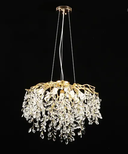Люстра підвісна кришталева E2708/9, Золото