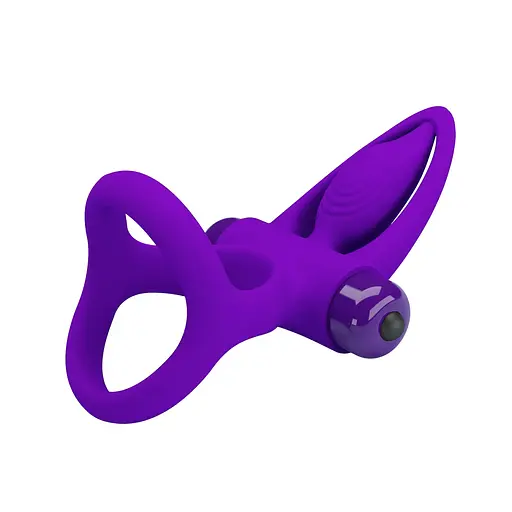 Эрекционное кольцо Pretty Love Vibration Cock Ring 9.9 см фиолетовый - фото 5