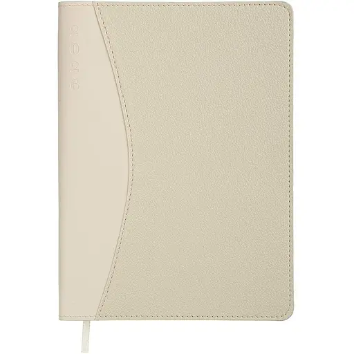 Щоденник датований Buromax Aurora 2026 A5 штучна шкіра/поролон бежевий (BM.21115-28)