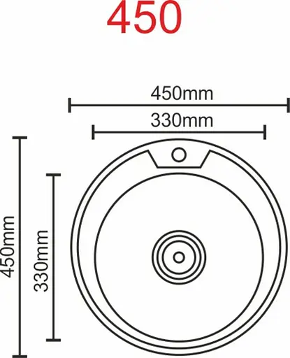 Кухонна мийка з нержавіючої сталі Platinum декор 450 (0,6/170 мм), Decor - фото 4