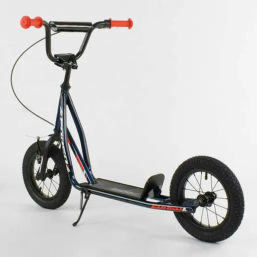 Дитячий самокат Corso 40х15х83-95 см Чорний 000231506 - фото 4