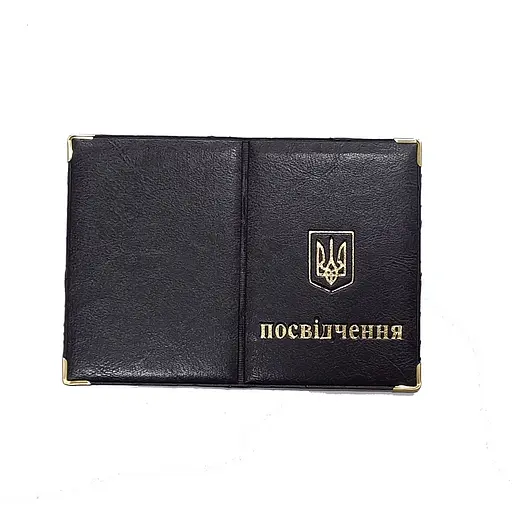 Обложка кожзам на удостоверение широкое, тиснение золотом 31277 TASCOM Черный - фото 1