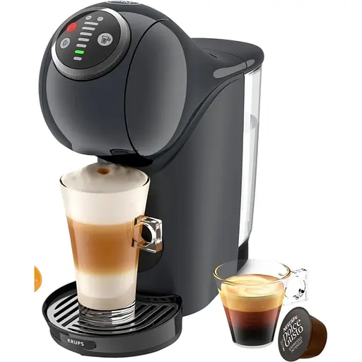 Кофеварка Krups капсульная Dolce Gusto Genio S Plus 1.8 л капсулы темно-серая - фото 1