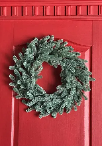 Вінки хвойні різдвяні Hvoya Traditional литі блакитні 40 см 10 шт. - фото 4