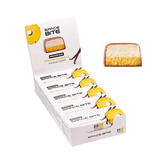 Блок батончиків Spacefood Space Bite Protein Bar, 10*45 грам - Ананас-ваніль - фото 1