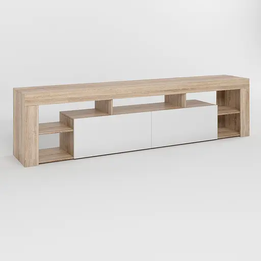 Тумба під телевізор із 5 полицями М-ЗОН Джеко 200 Сонома/Німфея Альба (MZN-031038) - фото 2