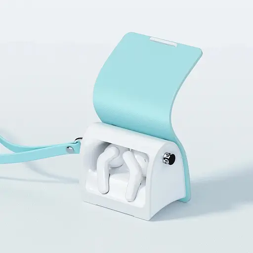 Бездротові навушники Haylou Lady Bag T87, ANC, TWS, IPX4, BT5.2, 34mAh, 300mAh, 5h, Earbuds blue EU - фото 9