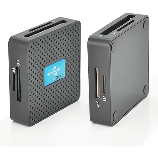 Кардридер універсальний USB 3.0 HDH-939 SD/MMC/MS/TF/M2, USB2.0, Black, Блістер