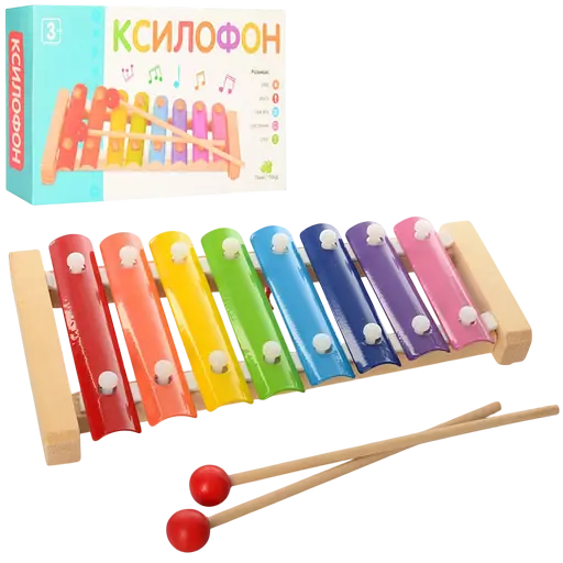Дерев'яна іграшка Ксилофон MD 0713, 8 тонів
