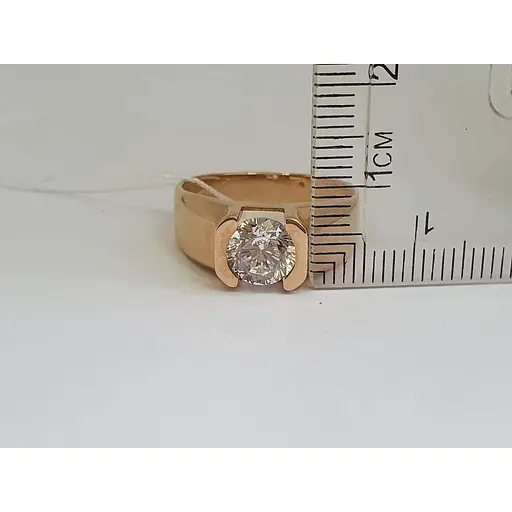 Золотое кольцо Tango с фианитом. 380439 19 - фото 5