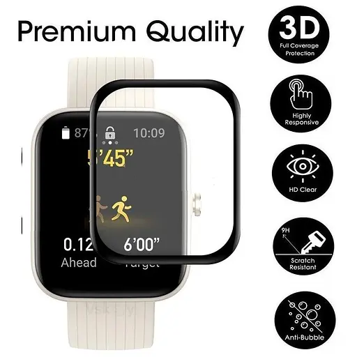 Защитная пленка Tamister для смарт-часов Amazfit Bip 3/3Pro с рамкой 1 шт. - фото 2