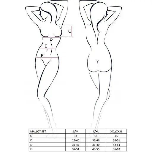 Костюм зайчика Passion Malloy SET L/XL, трусики, топик и ушки - фото 3