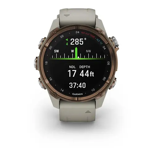 Спортивные часы Garmin Descen Mk3i – 43 mm Bronze PVD Titanium with French Gray Silicone Band (010-02753-13/14) - фото 5