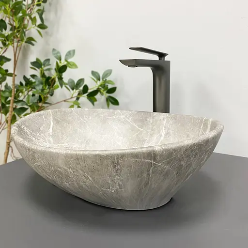 Умивальник VBI Parma beige stone matt накладний VBI-011020 - фото 3