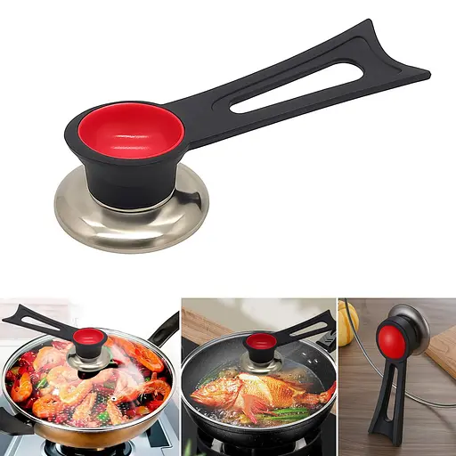 Ручка підставка для кришки каструлі сковороди 15.5 см, Kitchen Master Червоний 87312 - фото 2