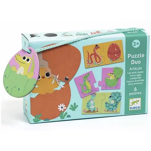 Настольная игра Djeco Кто в яйце? (Puzzle Duo: Funny eggs) (DJ08193) - фото 1