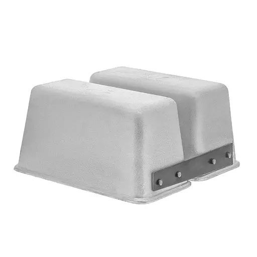 Форма подвійна хлібна для випікання стандартного "соціального" хліба цеглинки Л7 алюміній, Хлібпром 81365 - фото 6