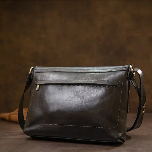 Кожаная мужская сумка GRANDE PELLE 30х23х6 см sum0015572 - фото 9