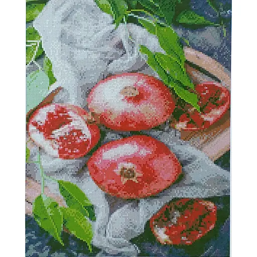 Алмазна мозаїка Strateg ПРЕМІУМ Гранатовий смак розміром 40х50 см (D0011) - фото 1