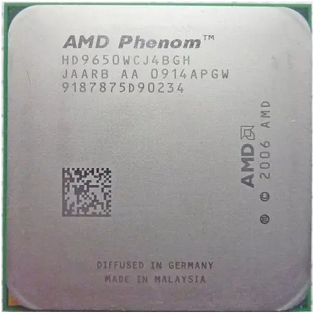 Процесор AMD Phenom X4 9650 (HD9650WCJ4BGH) (Socket AM2+, 4T, 2.3 ГГц, Tray) Б/в - фото 1