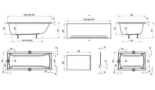 Ванна акрилова Ravak Classc 120x70 C861000000 - фото 4