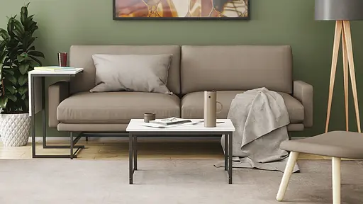 Стол журнальный приставной Терри Комбо Ferrum-decor 345x662x440 Черный металл ДСП Белый 16 мм (FRD-105136) - фото 8
