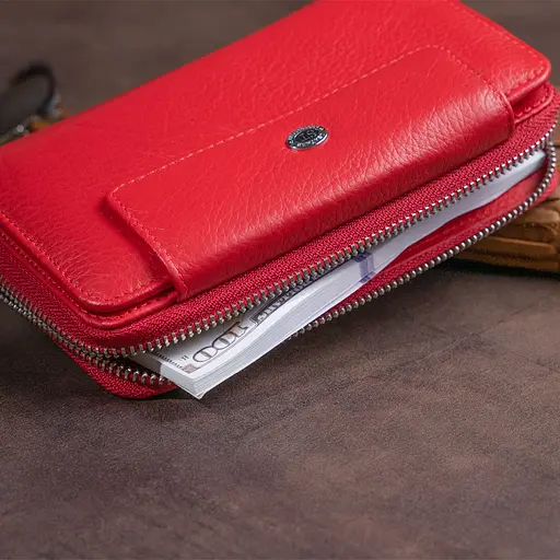 Кожаный женский кошелек ST Leather 19х9.5х2.5 см acs0015405 - фото 8