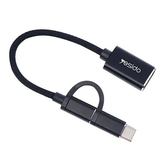 OTG перехідник Yesido GS02 micro/Type-C to USB 3.0 метал - фото 2