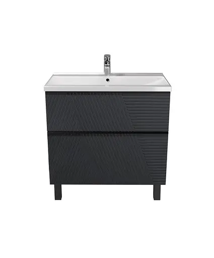 Тумба Мойдодир Rome 70-U з умивальником Debut 70 підвісна підлогова Графіт - фото 6