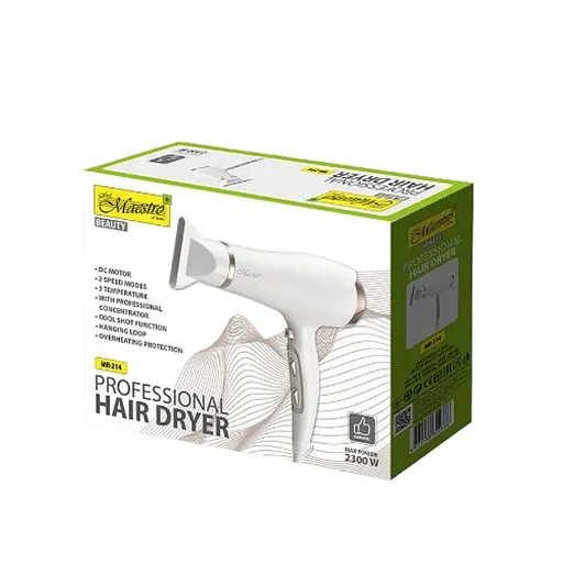 Фен стайлер Maestro MR-214 для укладки волос Концетратор 2300Вт Белый - фото 2