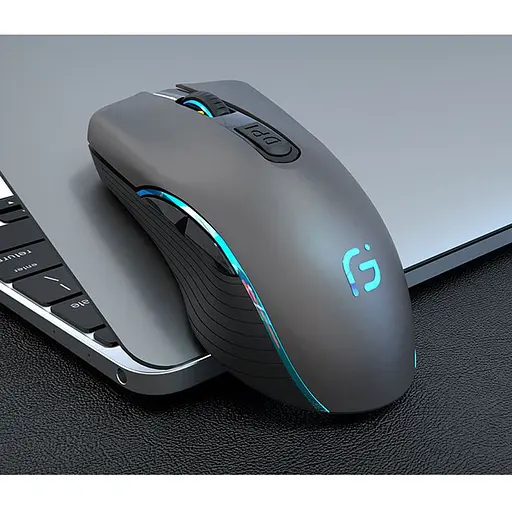 Мишка бездротова ігрова Gamousе X9 з акумулятором та підсвіткою Gray 2.4G Bluetooth - фото 2