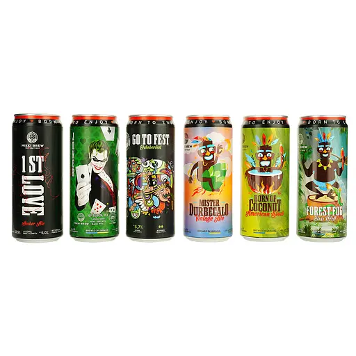 Набір пива Mikki Brew Winner, 4,9-8,5%, 1,98 л (6 шт. по 0,33 л) - фото 2