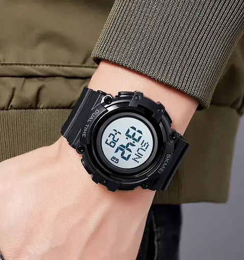 Годинник чоловічий наручний Skmei 2230 Чорний з білим циферблатом - фото 5