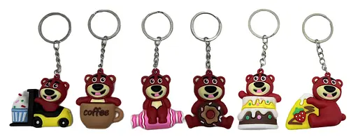 Брелок силіконовий Рожевий ведмідь 5 см (В асортименті) - фото 2