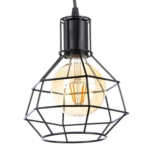 Люстра Brille лофт підвісна E27 60W BK (BL-352S/1) - фото 4