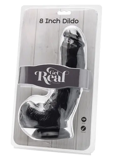 Реалистичный фаллоимитатор с присоской Get Real ToyJoy 20.5 см черный - фото 5