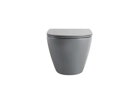 Унитаз подвесной Mixxus Premium Ellipse-0308-T3 gray 490x360x360 мм система смыва Tornado 3.0 MP6654, Графит - фото 3