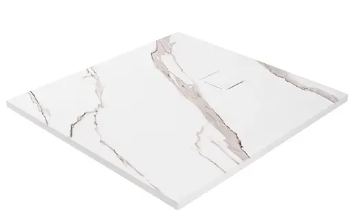 Душевой поддон Rea Magnum 90x90 carrara white REA-K7005 Мрамор - фото 1