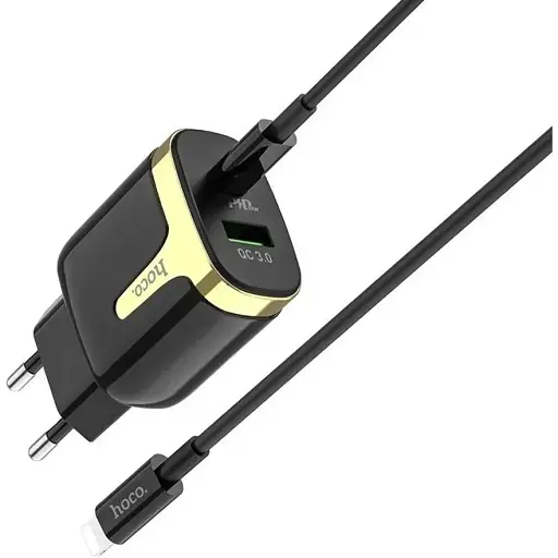 Блок 2 порти швидке заряджання Hoco C79A QC3.0+PD Type-C to Lightning - фото 1
